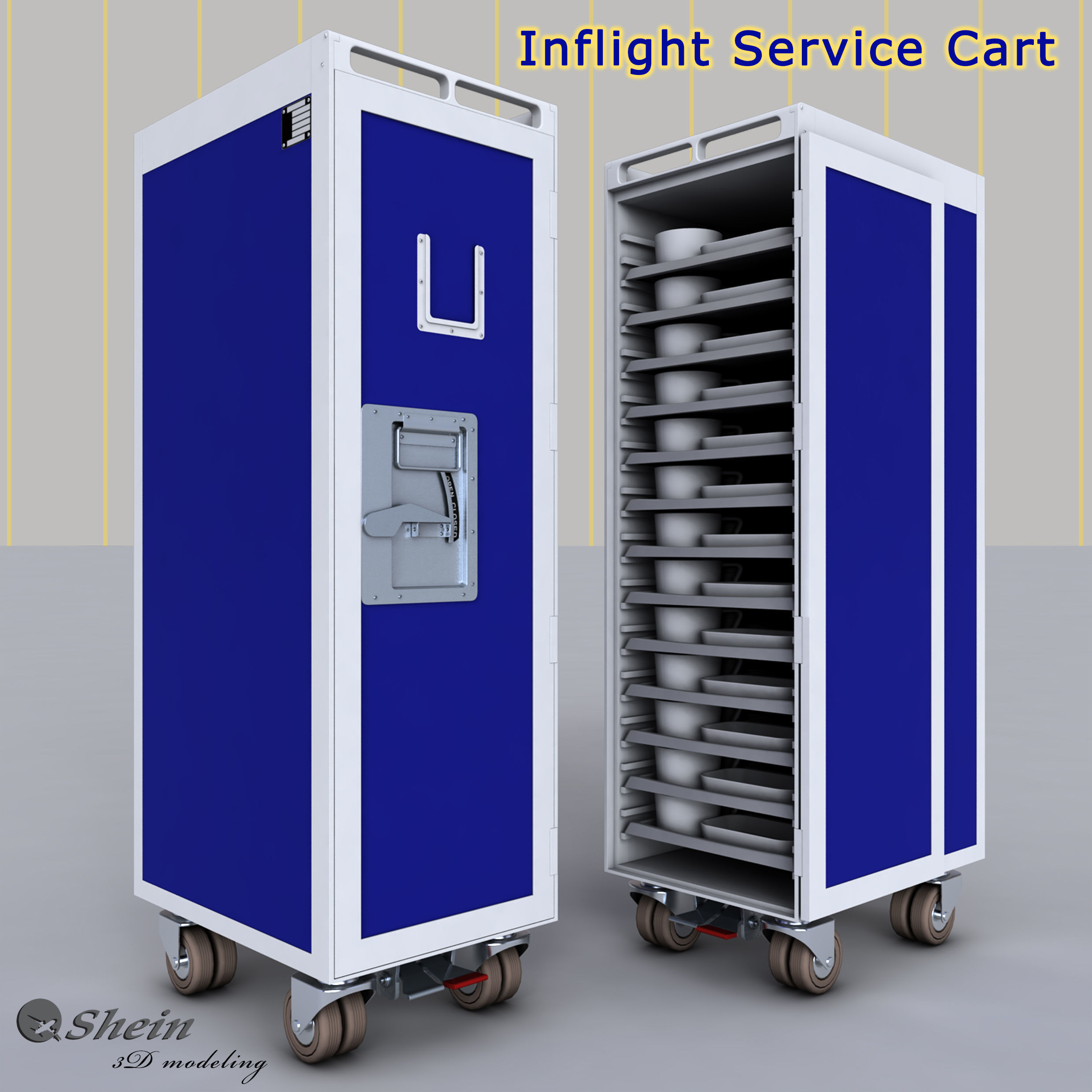 INFLIGHT SERVICE CART 3D model_2
