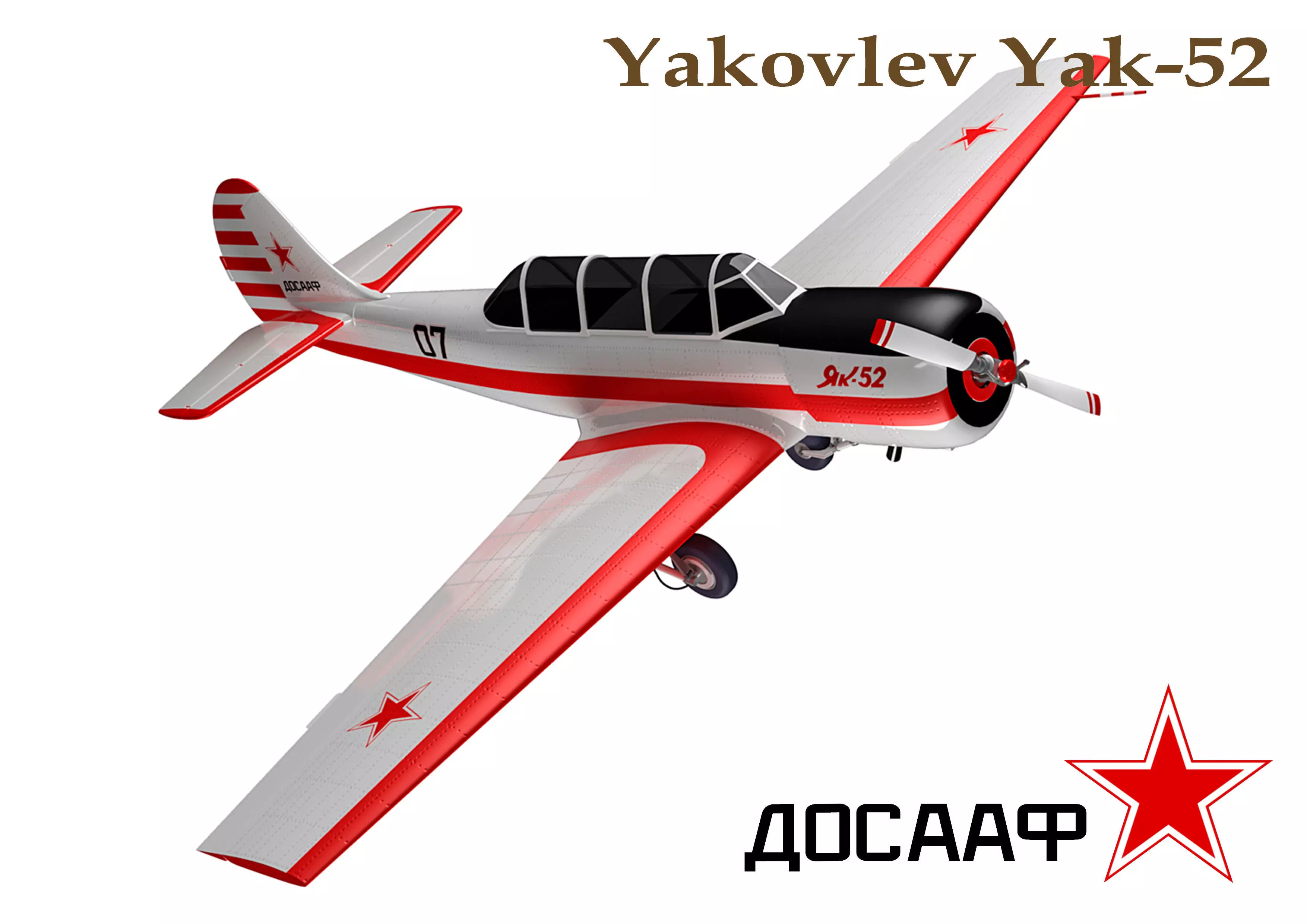 Yakovlev Yak-52 3D model