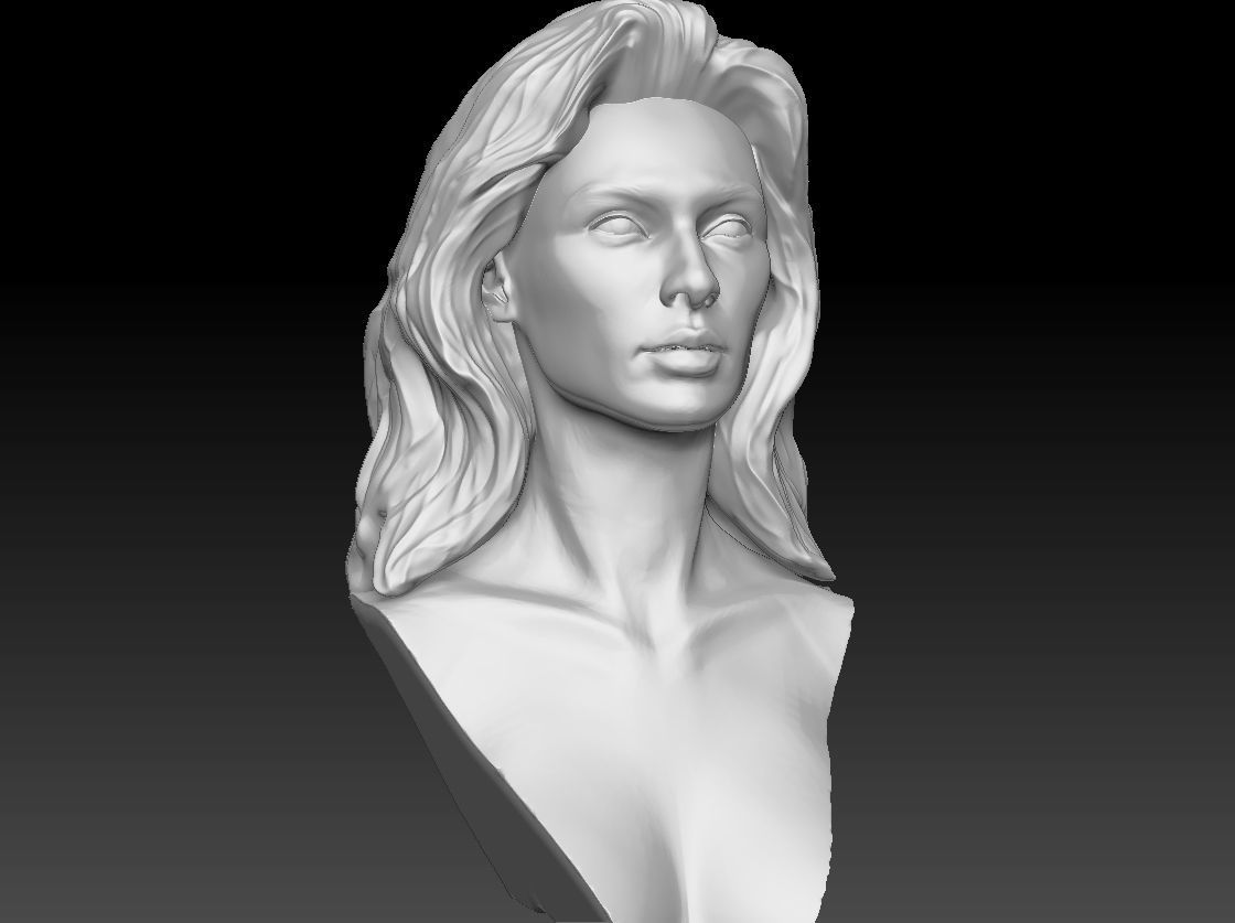 Gal Gadot Wonder Woman Bust Art 3D print model_9