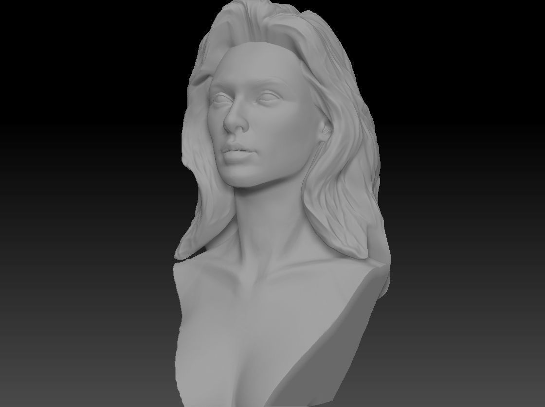 Gal Gadot Wonder Woman Bust Art 3D print model_11