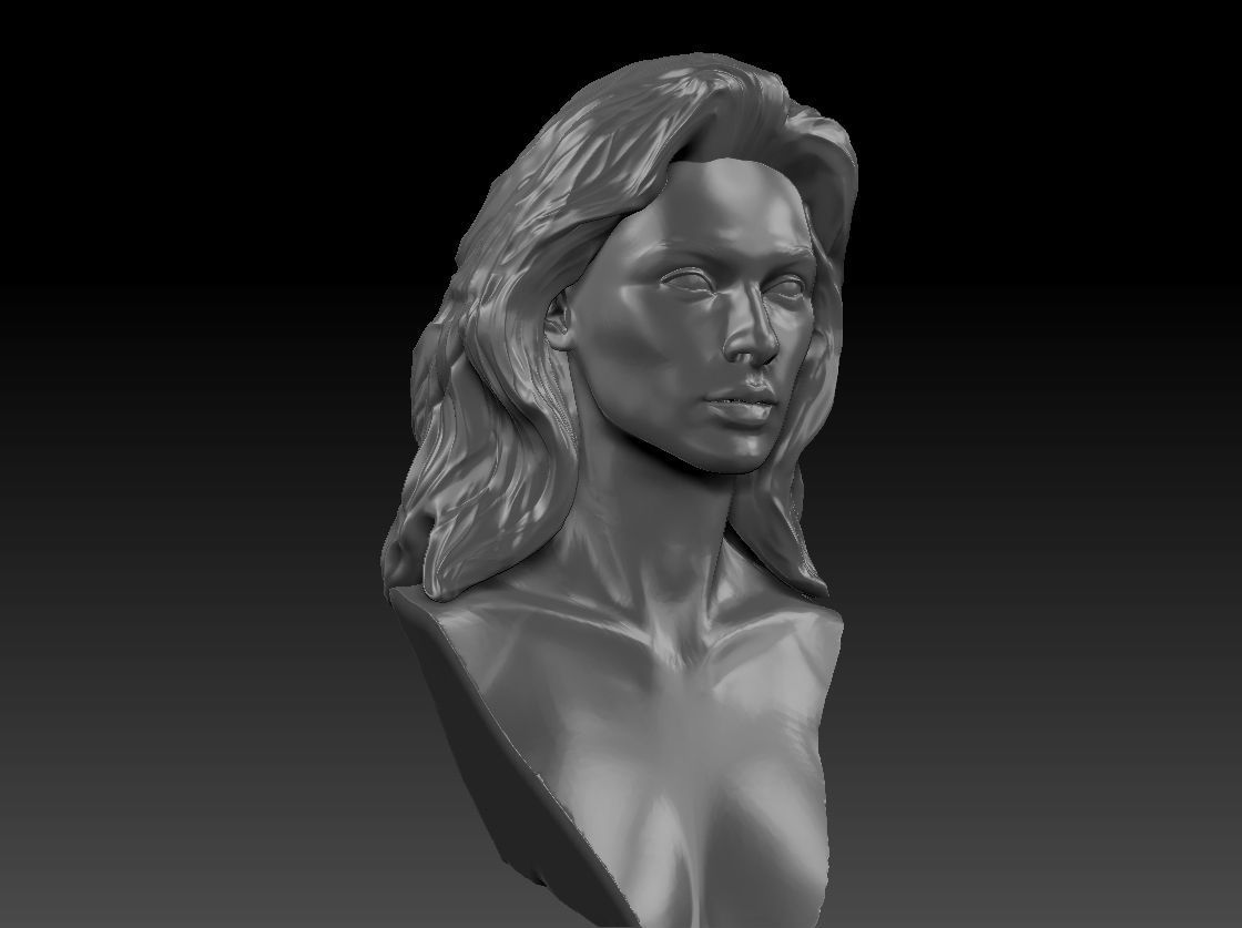 Gal Gadot Wonder Woman Bust Art 3D print model_10