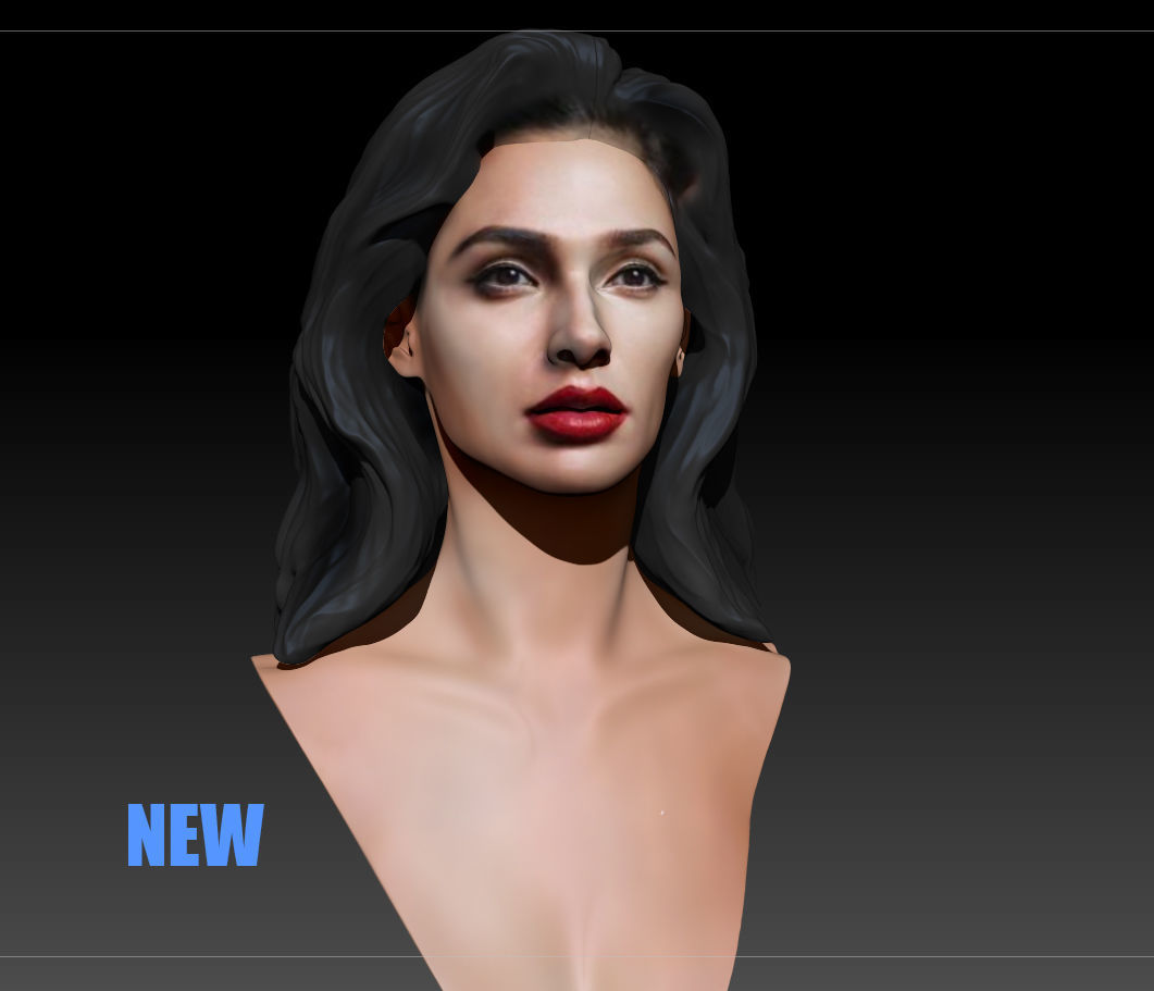 Gal Gadot Wonder Woman Bust Art 3D print model_3