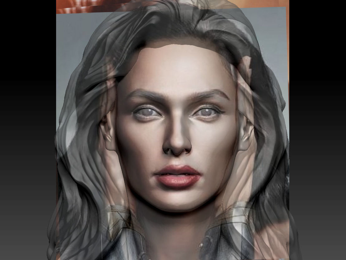 Gal Gadot Wonder Woman Bust Art 3D print model_19