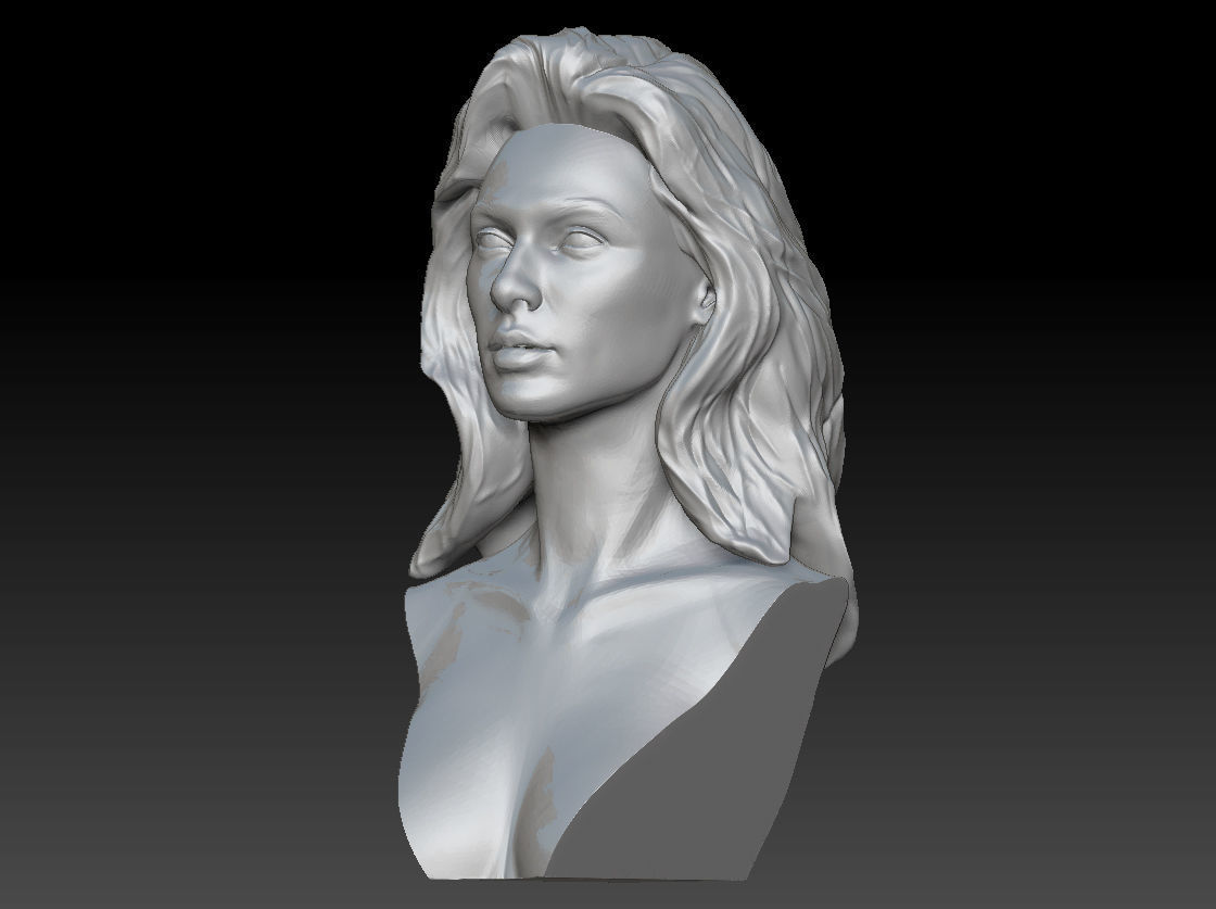 Gal Gadot Wonder Woman Bust Art 3D print model_23