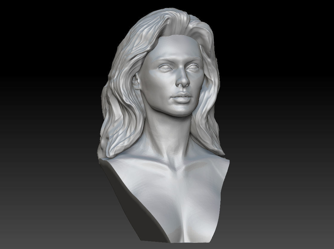 Gal Gadot Wonder Woman Bust Art 3D print model_28