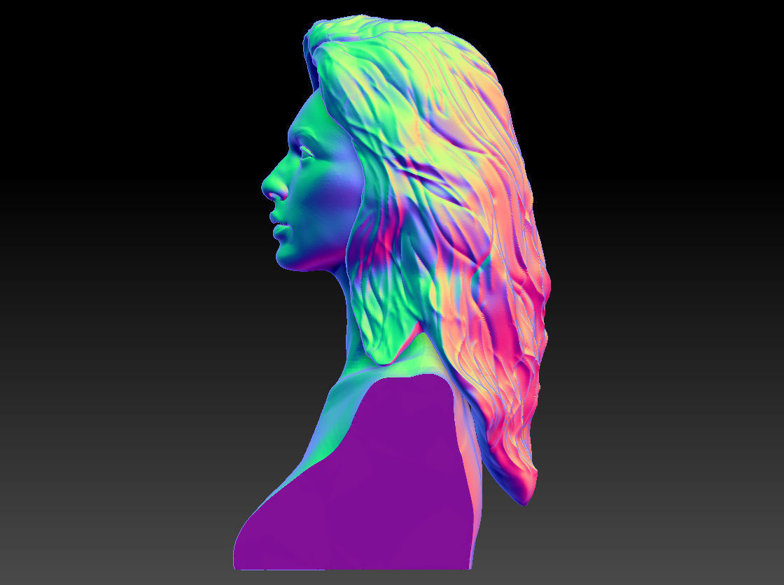 Gal Gadot Wonder Woman Bust Art 3D print model_20