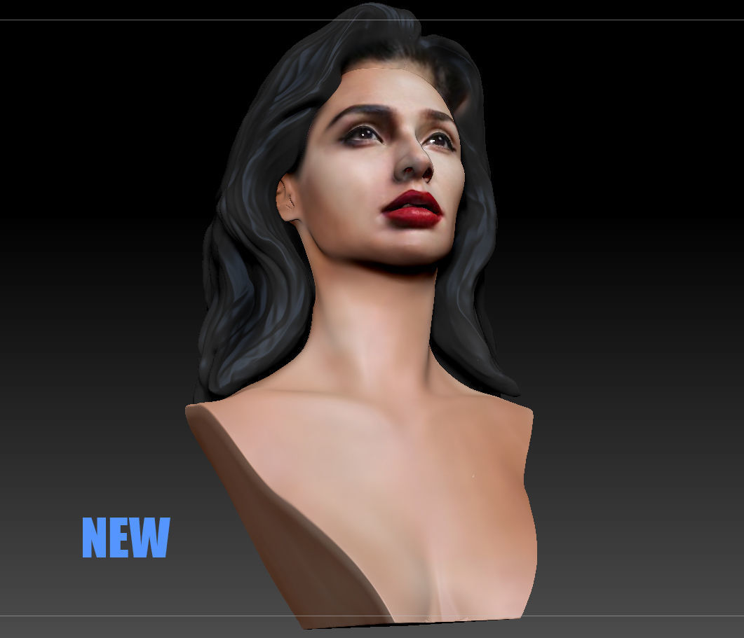 Gal Gadot Wonder Woman Bust Art 3D print model_6