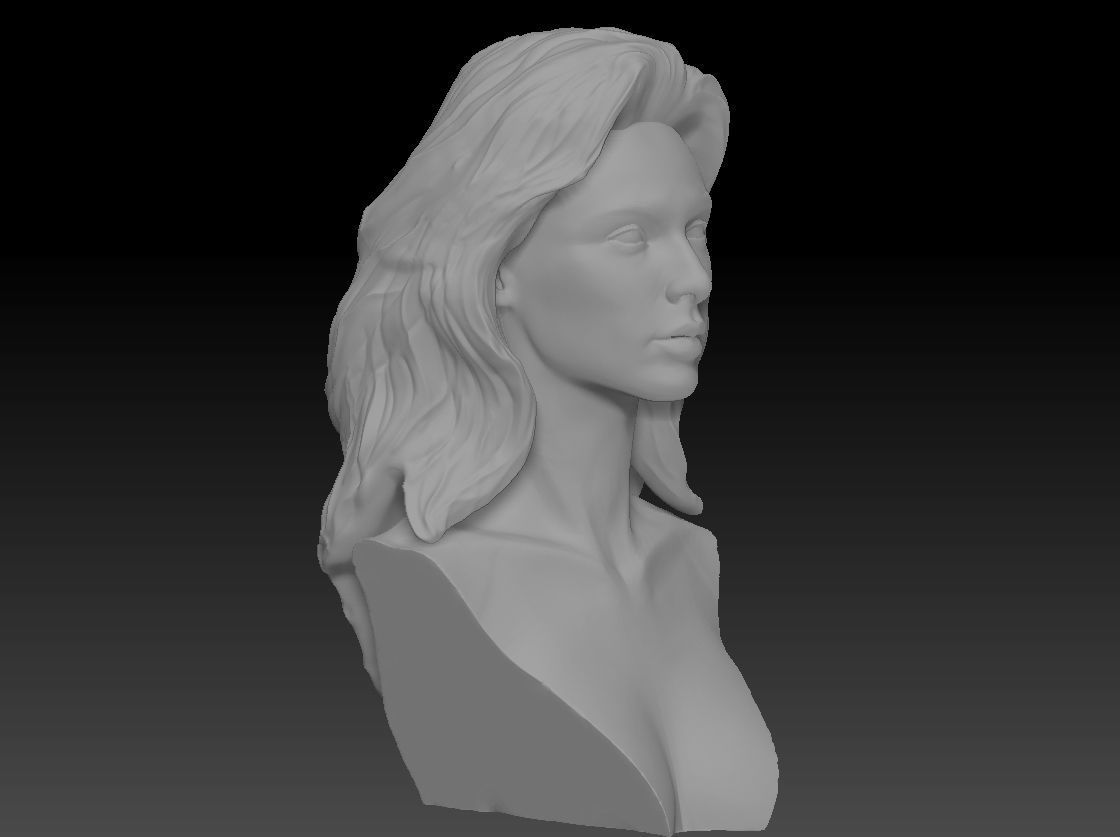 Gal Gadot Wonder Woman Bust Art 3D print model_14