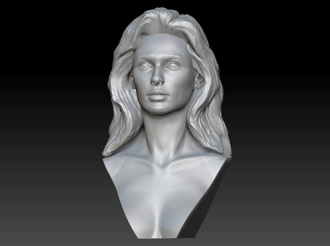 Gal Gadot Wonder Woman Bust Art 3D print model_22