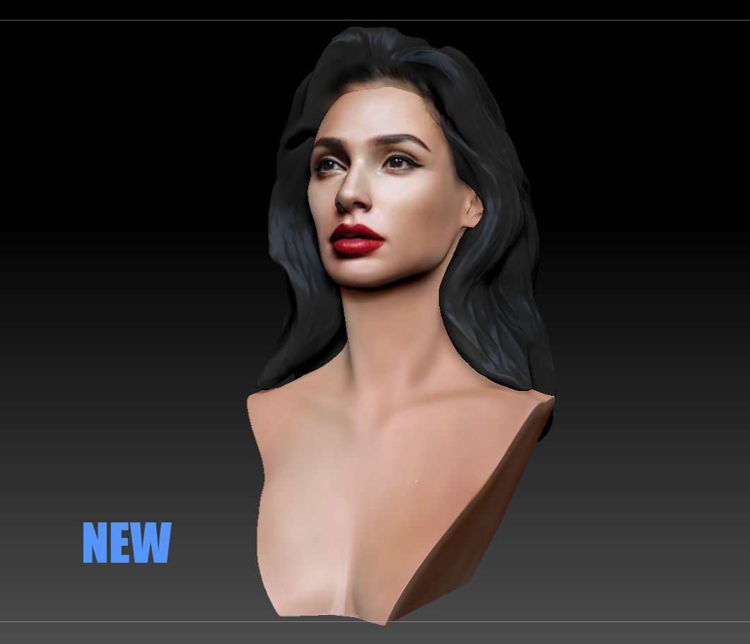 Gal Gadot Wonder Woman Bust Art 3D print model_4