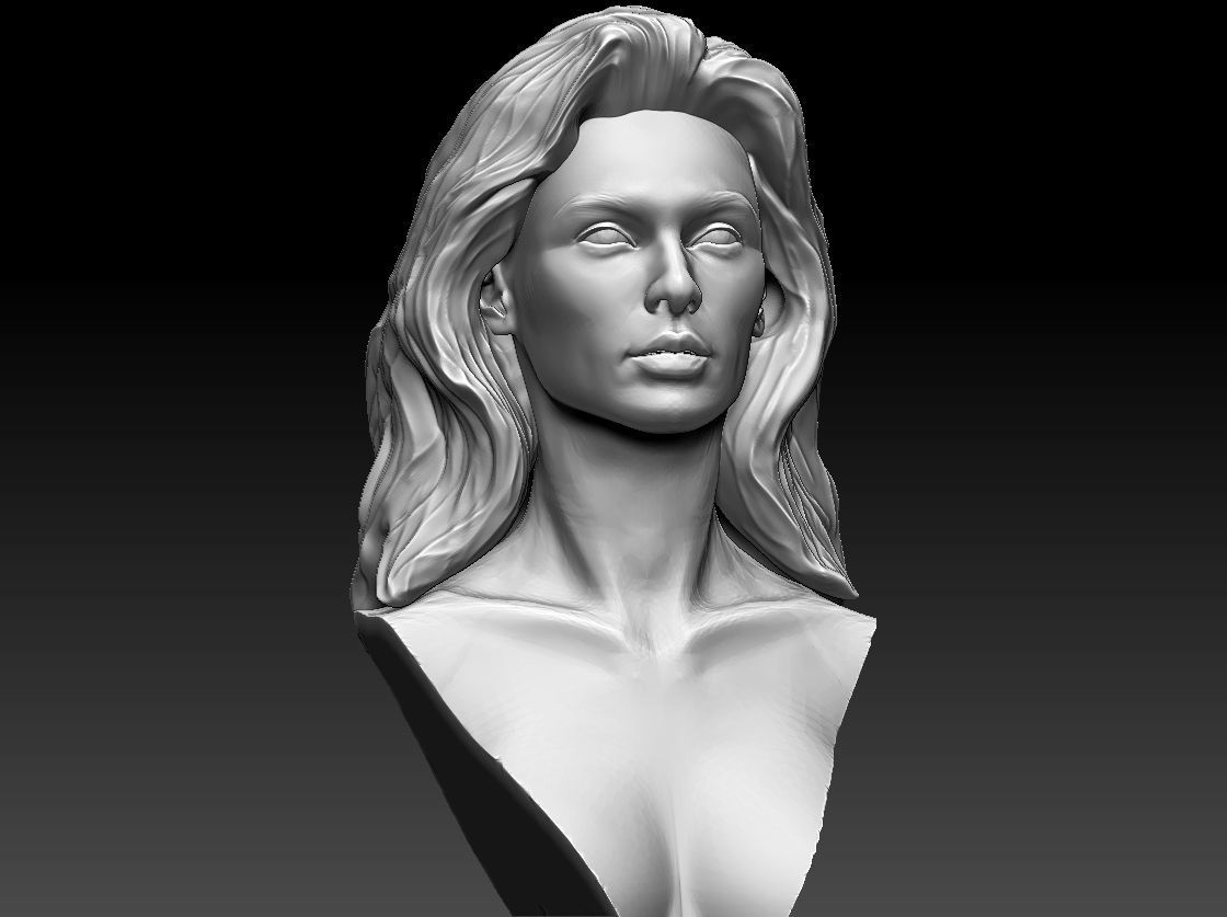 Gal Gadot Wonder Woman Bust Art 3D print model_5