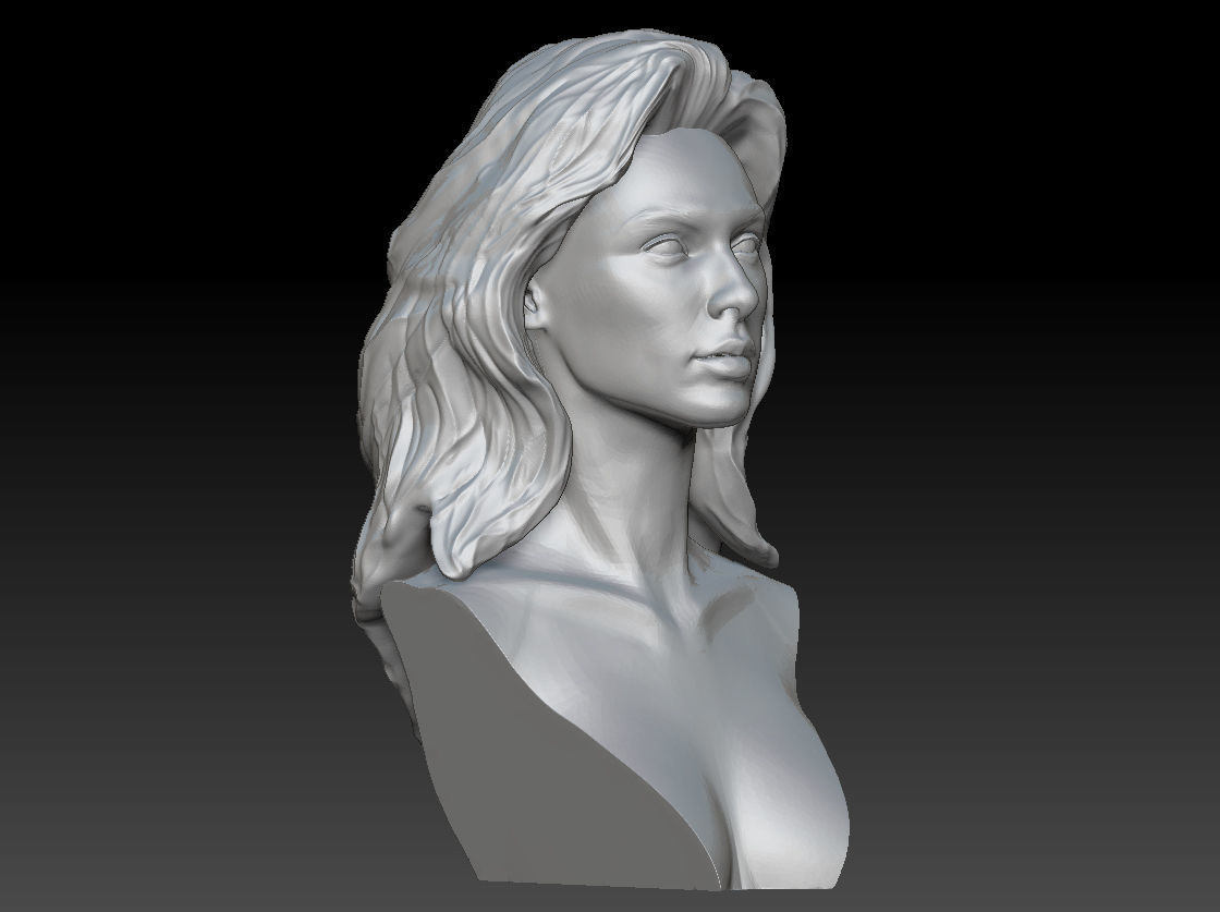 Gal Gadot Wonder Woman Bust Art 3D print model_27