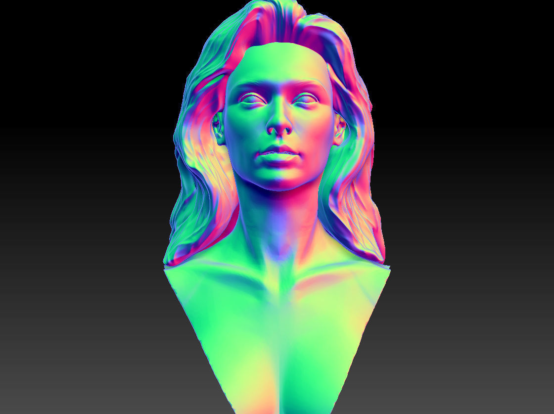 Gal Gadot Wonder Woman Bust Art 3D print model_12