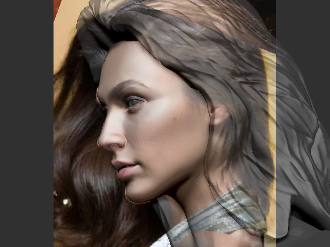 Gal Gadot Wonder Woman Bust Art 3D print model_18