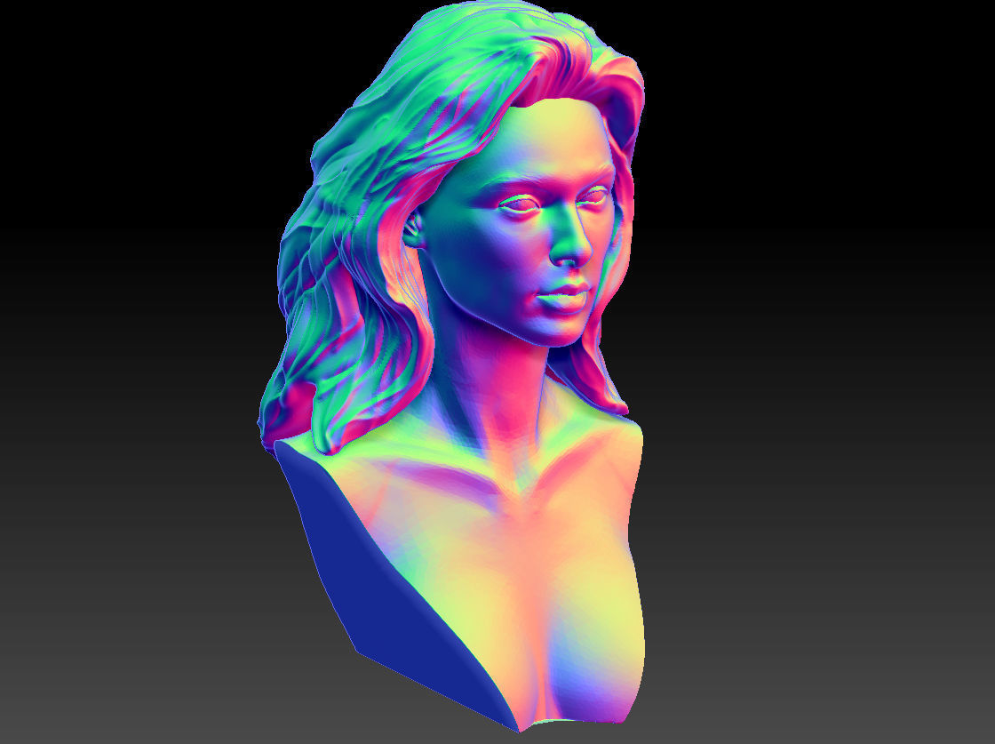 Gal Gadot Wonder Woman Bust Art 3D print model_24