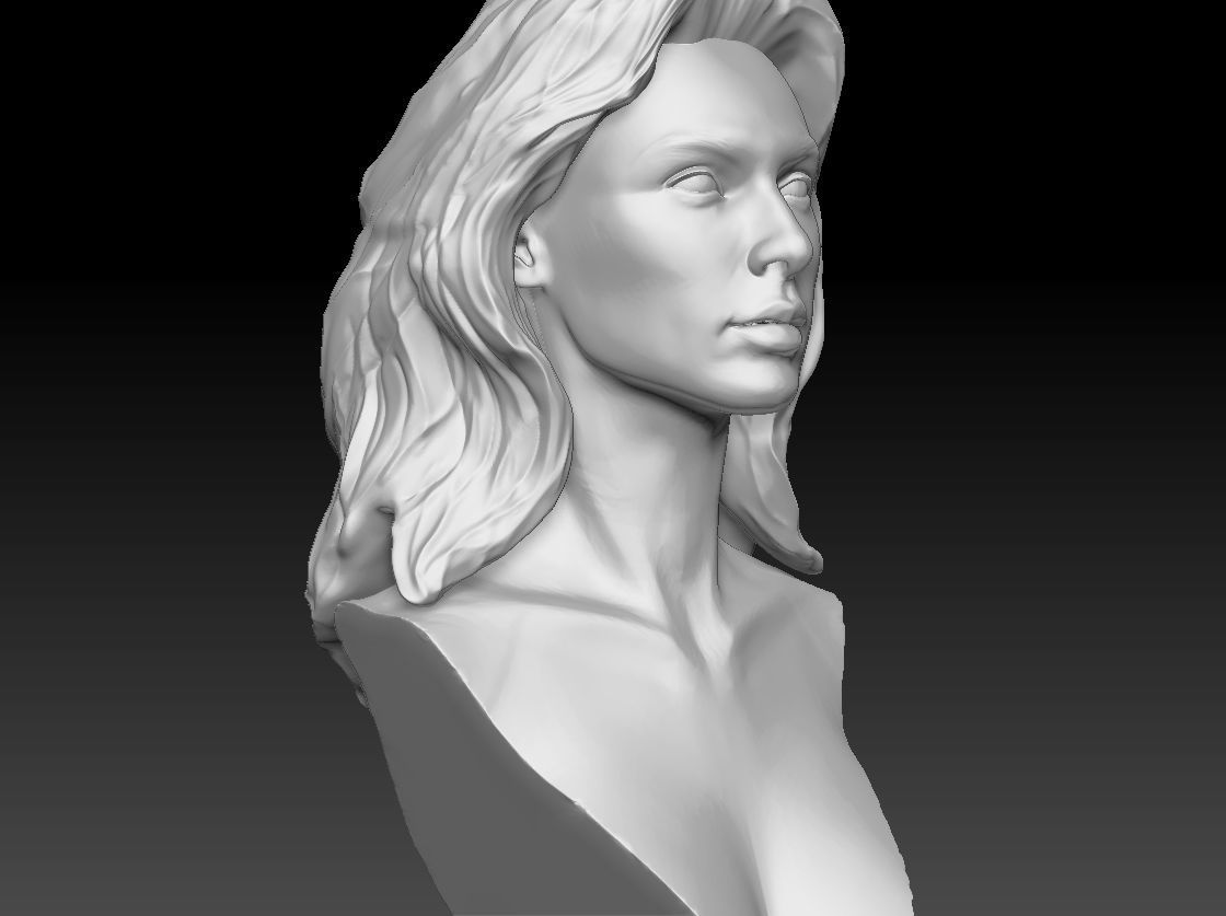 Gal Gadot Wonder Woman Bust Art 3D print model_8