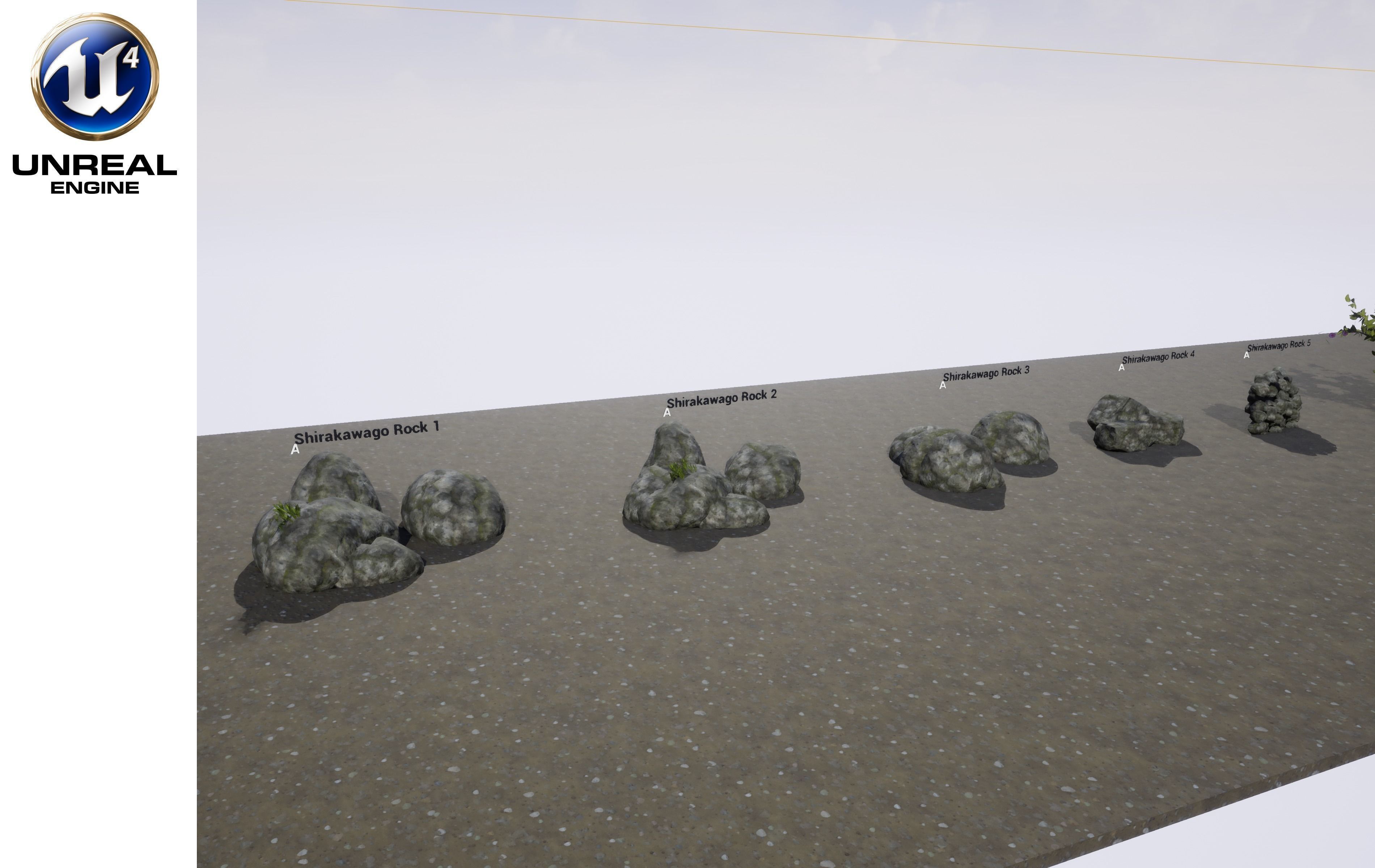 Shirakawago Village Set Low-poly 3D model_28