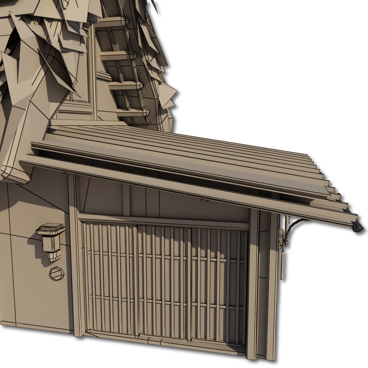 Shirakawago Village Set Low-poly 3D model_58