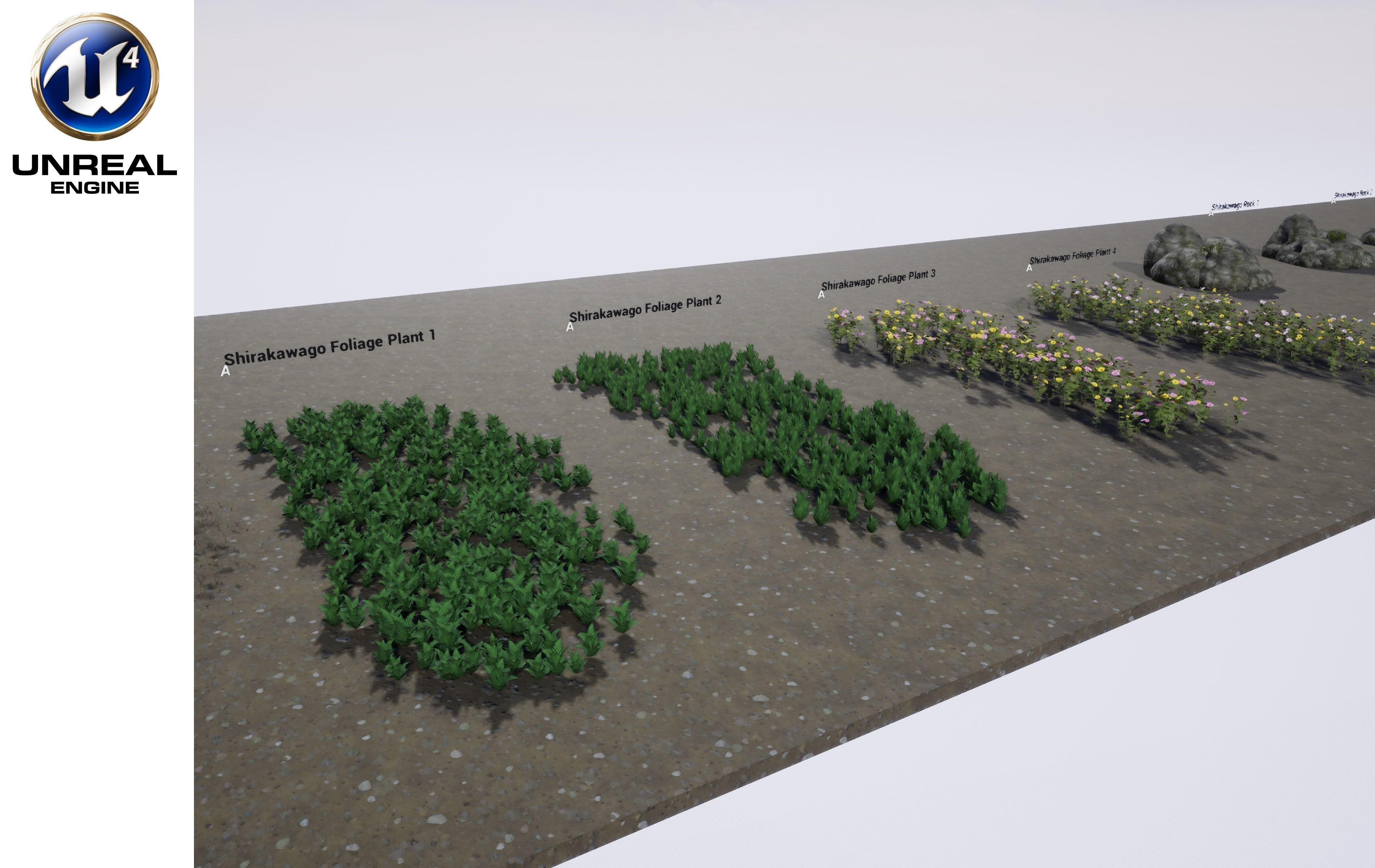 Shirakawago Village Set Low-poly 3D model_25