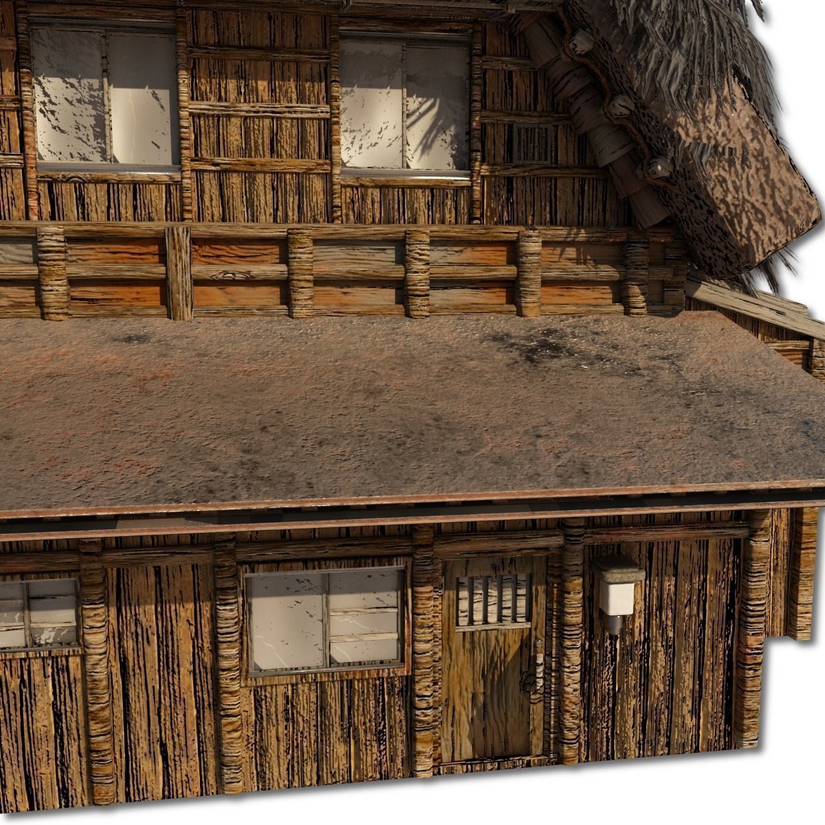 Shirakawago Village Set Low-poly 3D model_47