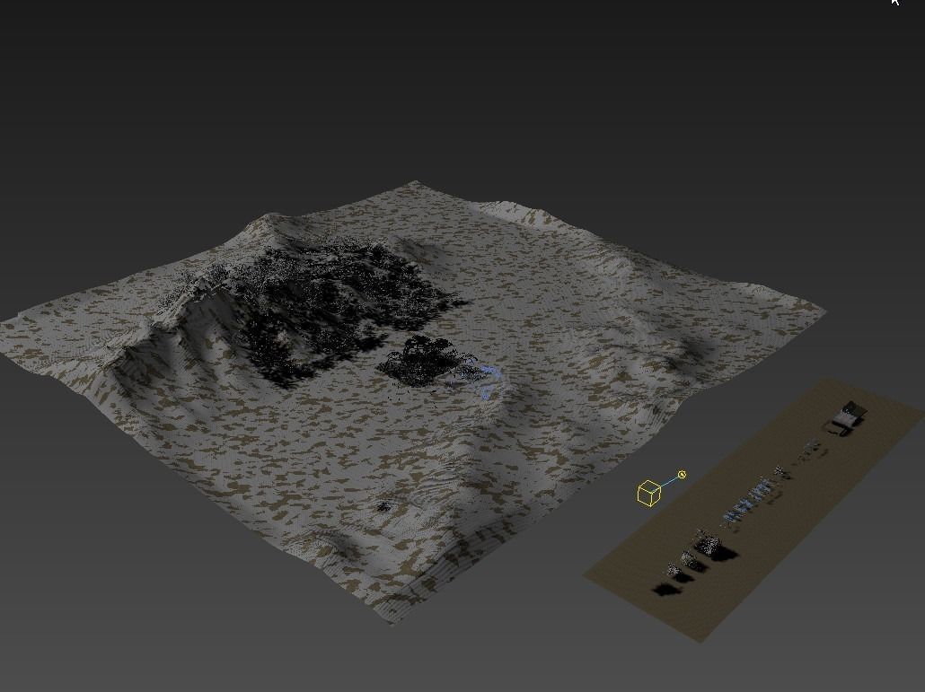 Shirakawago Village Set Low-poly 3D model_32