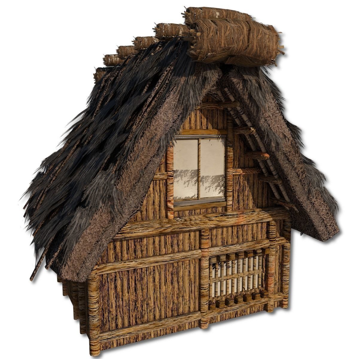 Shirakawago Village Set Low-poly 3D model_40