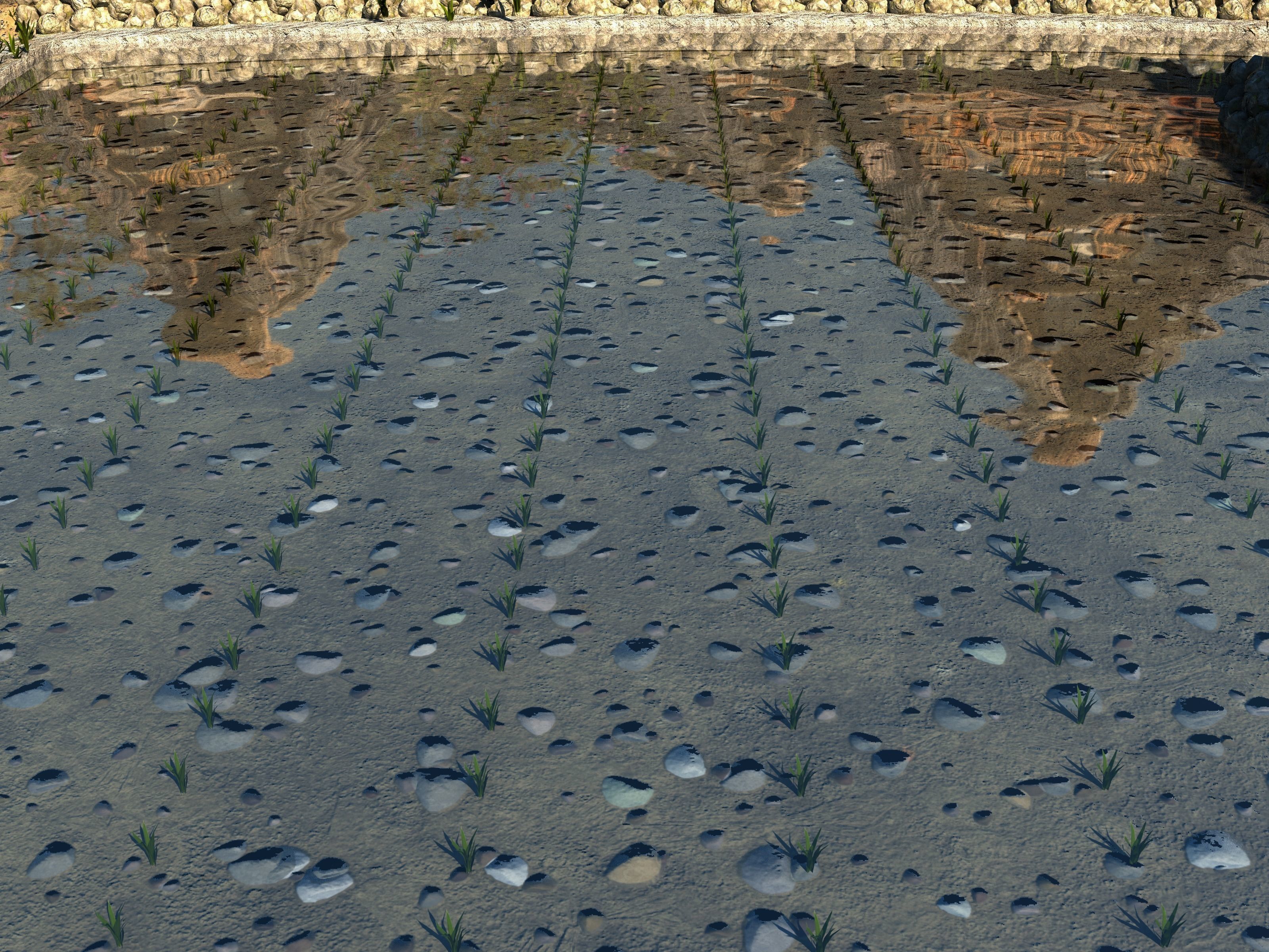 Shirakawago Village Set Low-poly 3D model_8