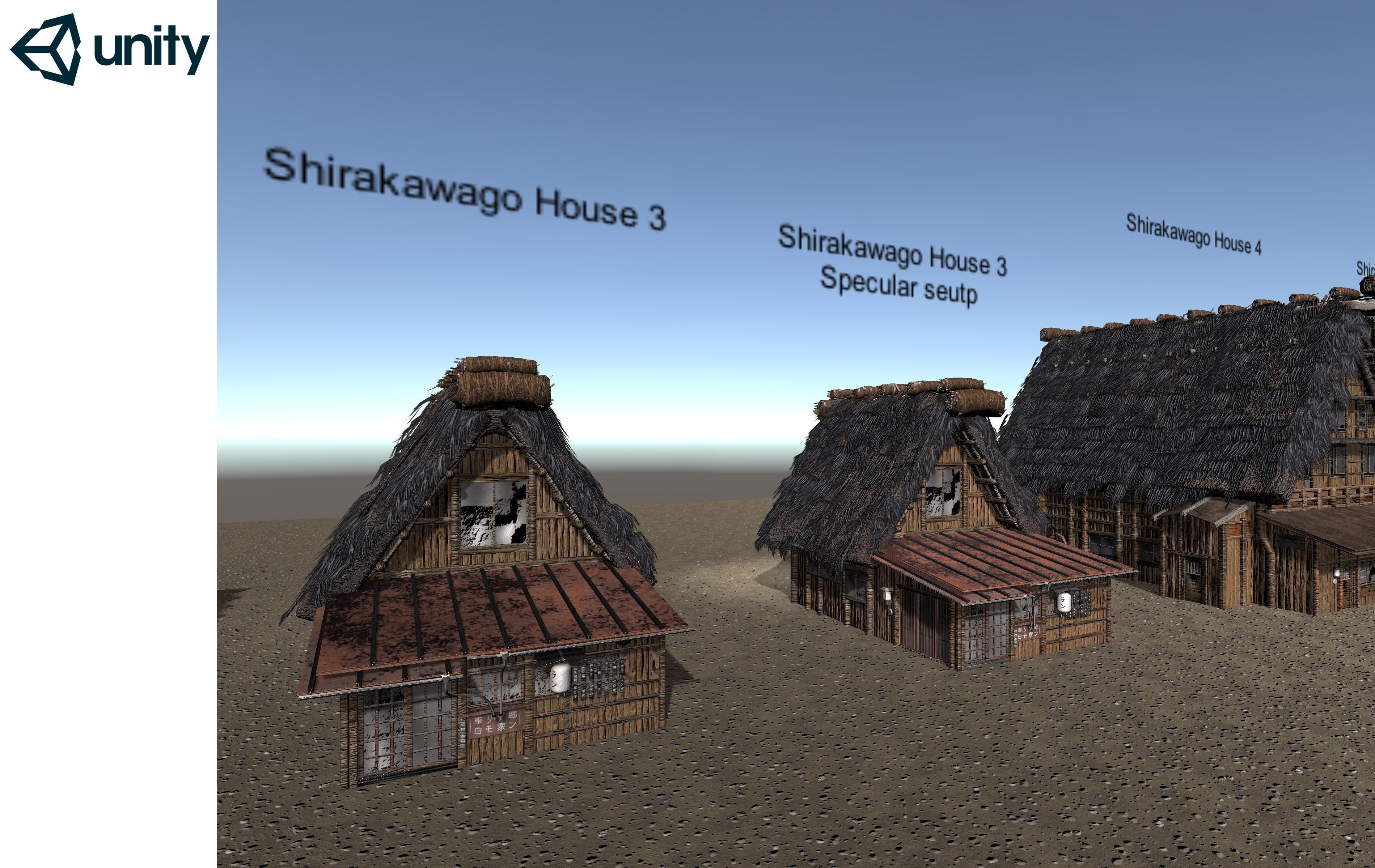 Shirakawago Village Set Low-poly 3D model_17