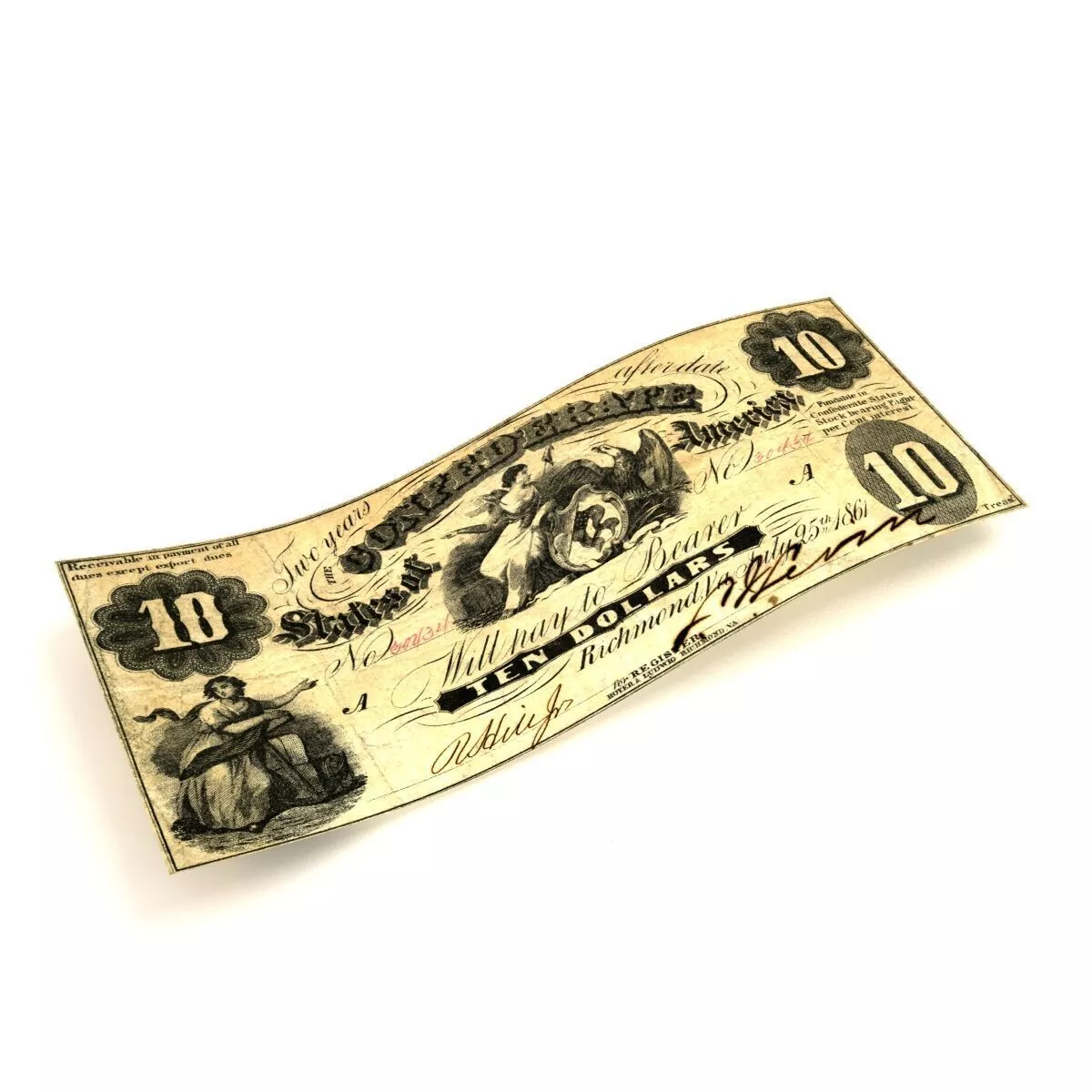 10 DOLLARS 25 J-1861 3D model