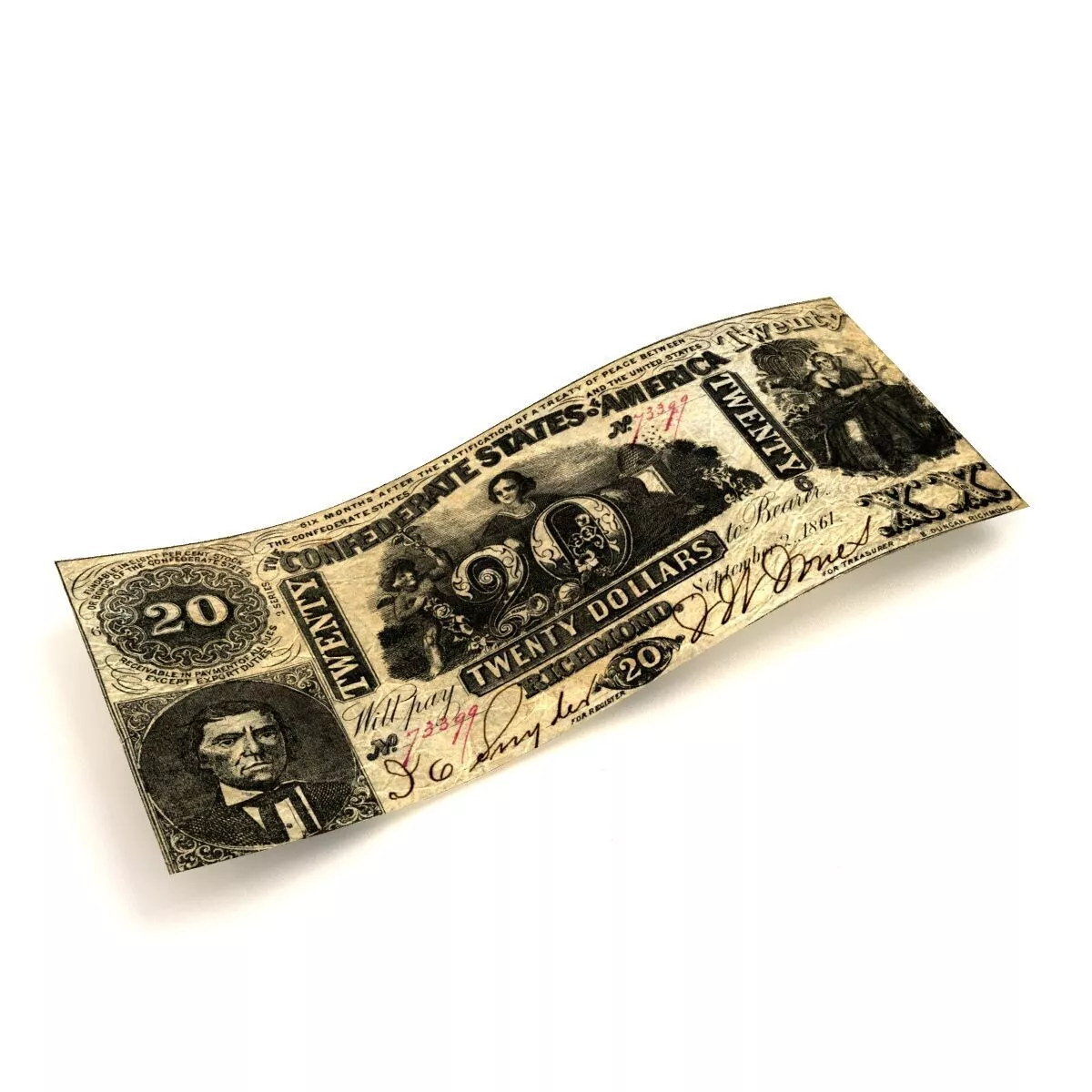 20 DOLLARS CSA-T20-1862 3D model