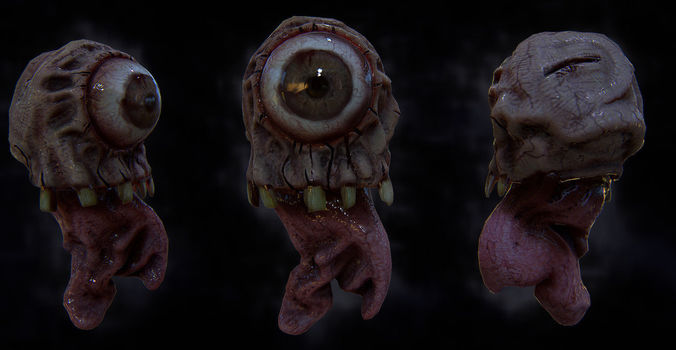 Creepy Thing Low-poly 3D model