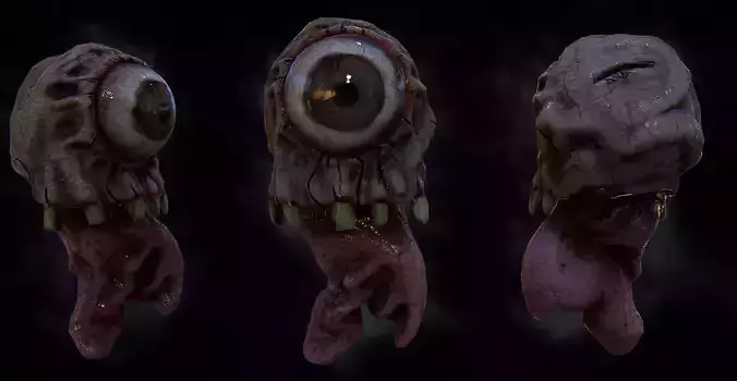 Creepy Thing Low-poly 3D model
