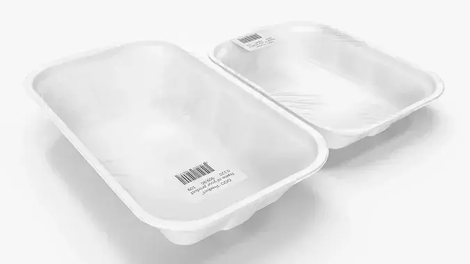 Disposable Food Containers 3D model 6