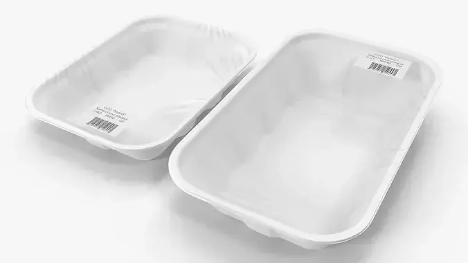 Disposable Food Containers 3D model 7