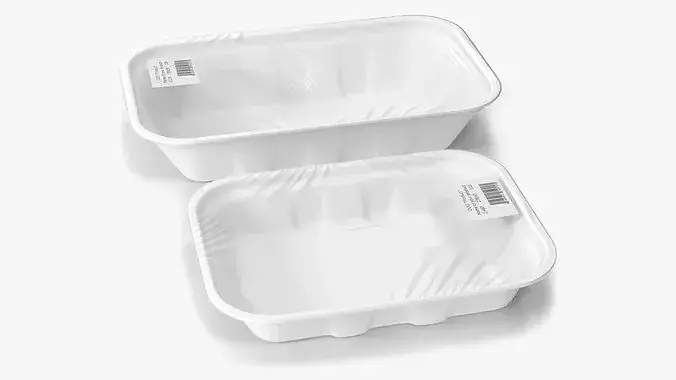 Disposable Food Containers 3D model 3