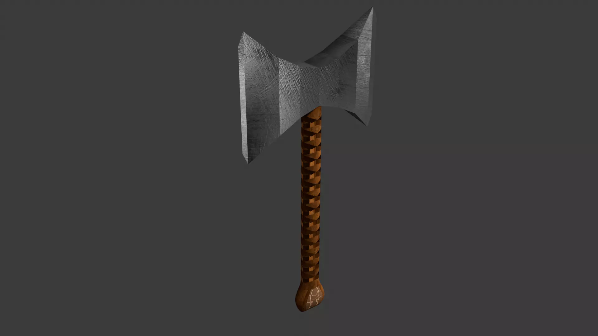 battle axe - lowpoly 3D model