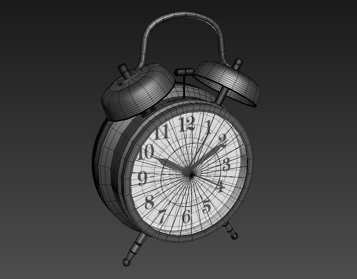 Alarm Clock Classic 3D model_3