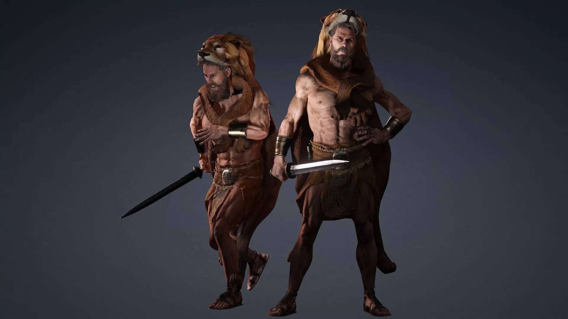 HERKULES High quality character full Rigged and Animated 3D model