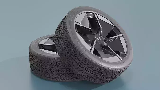 Honda 0-Series Sport Alloy Wheel Black 3D model 4
