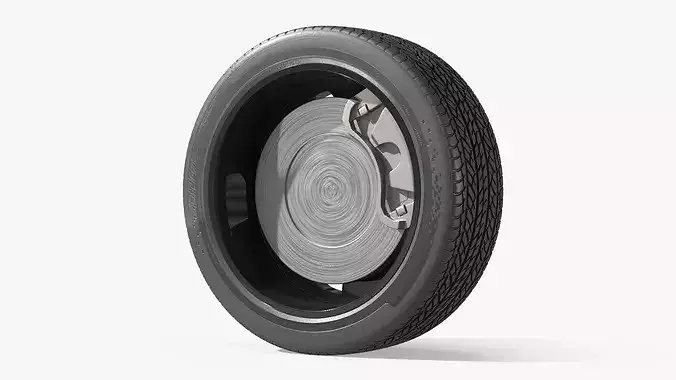 Honda 0-Series Sport Alloy Wheel Black 3D model 5