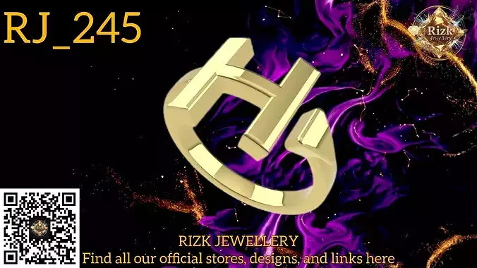 Initial Letter H Ring Style 3 Model RJ 245
