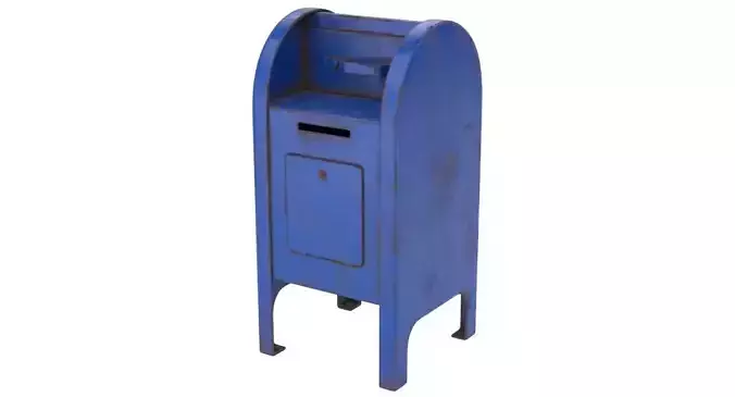 Post Box 2 Textured 3D model
