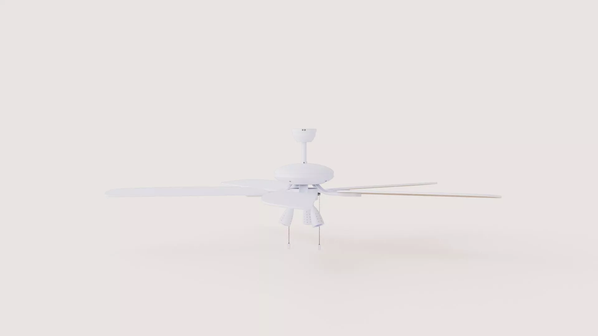 Orion Ceiling Fan with Lamp Low-poly 3D model