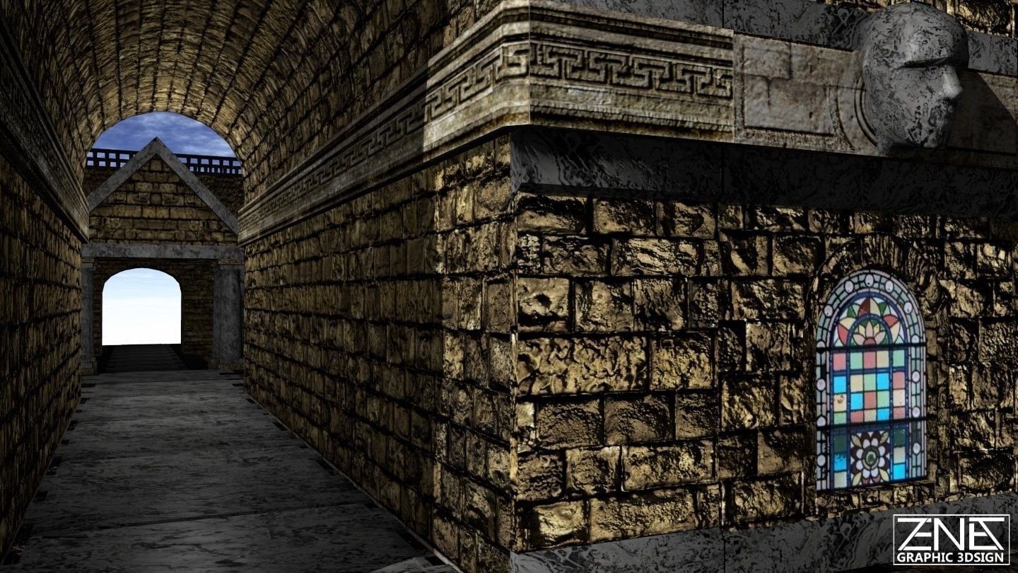 Game-Ready -- Ancient Roman Builder Kit -- Lite Low-poly 3D model_8