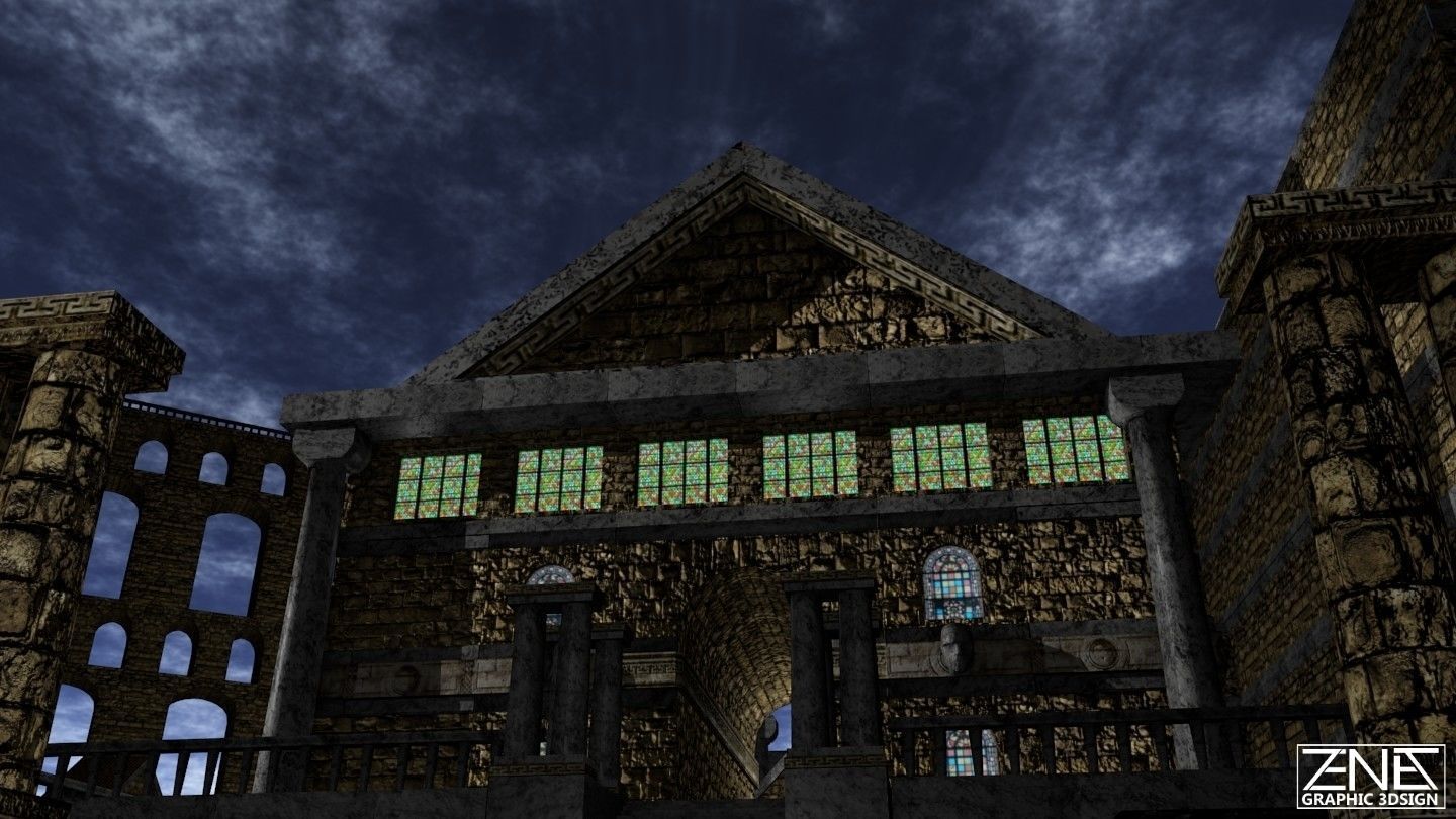 Game-Ready -- Ancient Roman Builder Kit -- Lite Low-poly 3D model_5