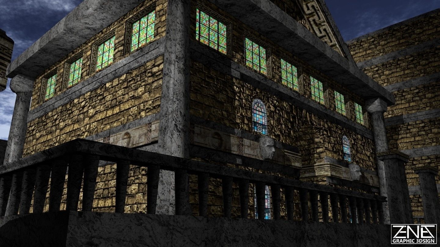 Game-Ready -- Ancient Roman Builder Kit -- Lite Low-poly 3D model_4