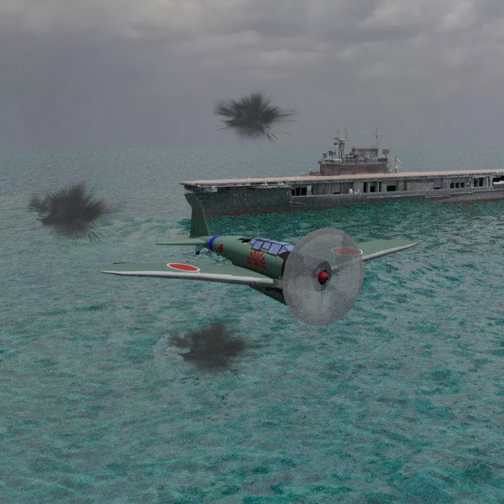 IJN BN5 Kate Torpedo Bomber 3D model