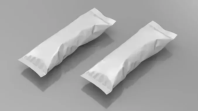 Foil Stick Pack Pouch 3D model