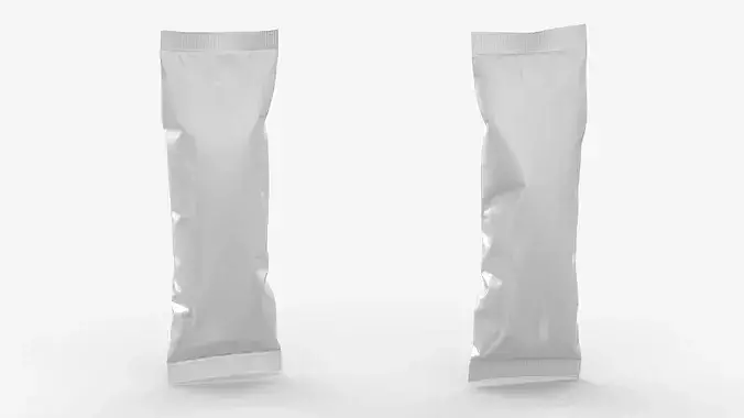 Foil Stick Pack Pouch 3D model 6