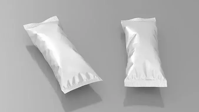 Foil Stick Pack Pouch 3D model 5